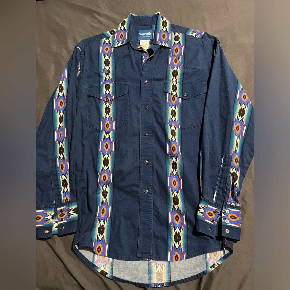 Vintage Wrangler Aztec Pearl snap shirt
